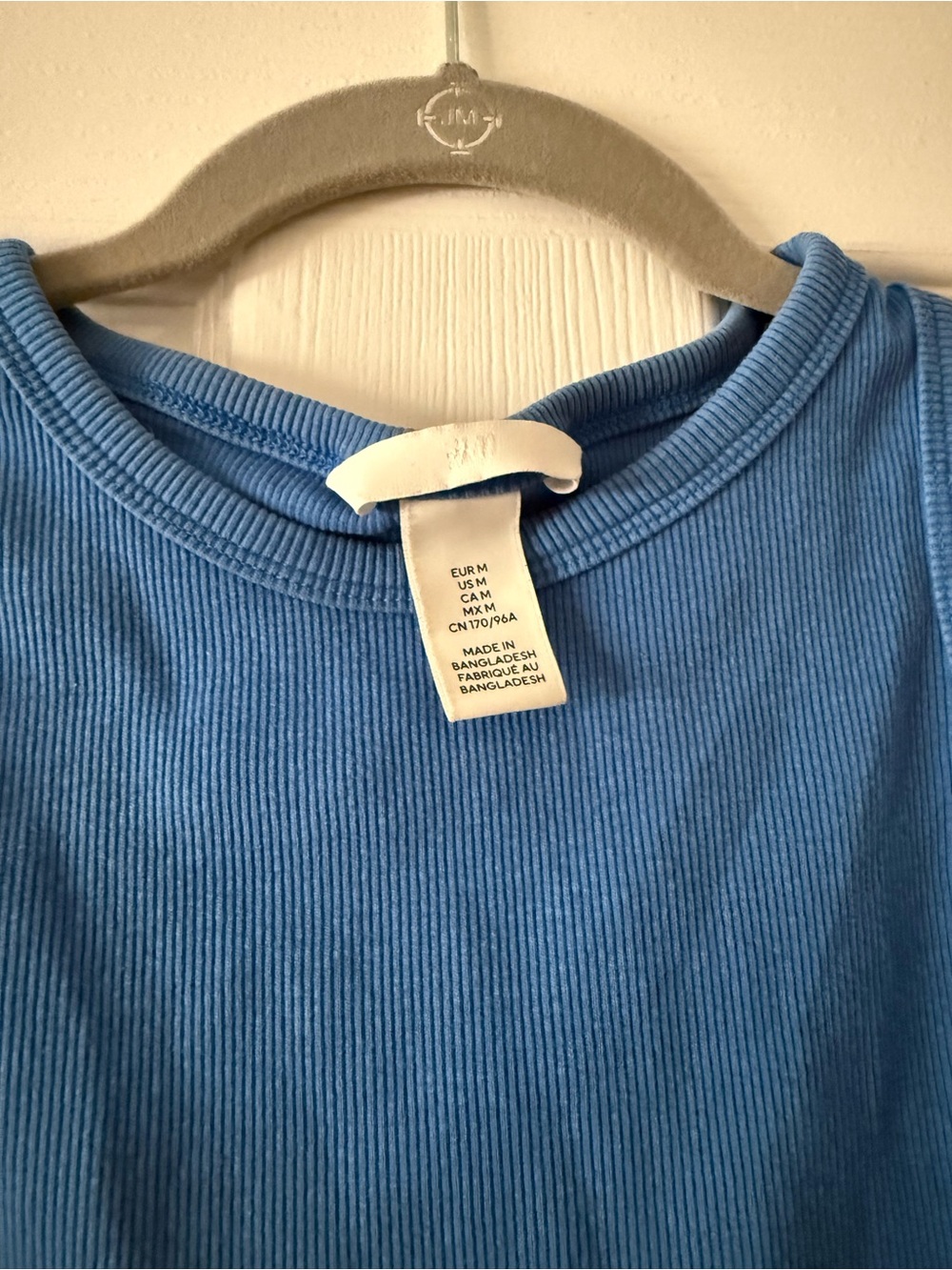 H&M Royal Blue Ribbed Cropped Tank - Picture 2 of 3